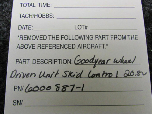 6000887-1 Goodyear Wheel Driven Unit Skid Control (Volts: 20.8) (SA) BAS Part Sales | Airplane Parts
