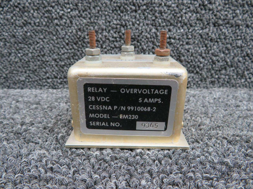 9910068-2 (M/N: EM230) Cessna 402C Overvoltage Relay (Volts: 28, Amps: 5) BAS Part Sales | Airplane Parts