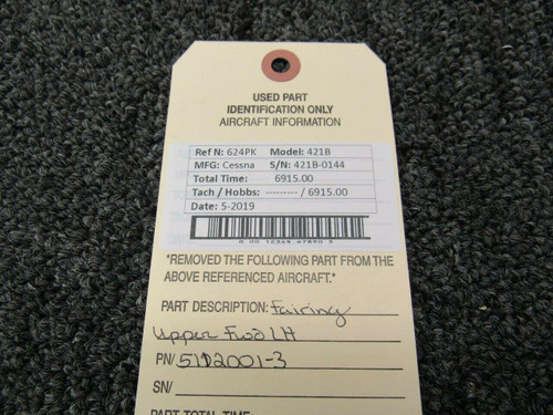 5112001-3 Cessna 421B Fairing Upper Forward LH Tail