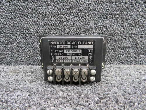 Electro-Mech EM206 Cessna 421B DC to AC Inverter Electro-Mech 28vdc, 115 vac
