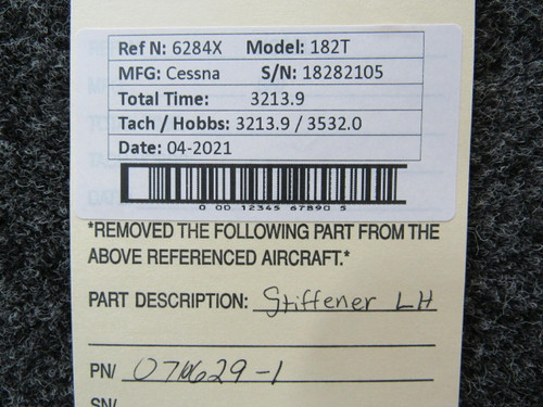 Cessna 0710629-1 Cessna 182T Stiffener LH