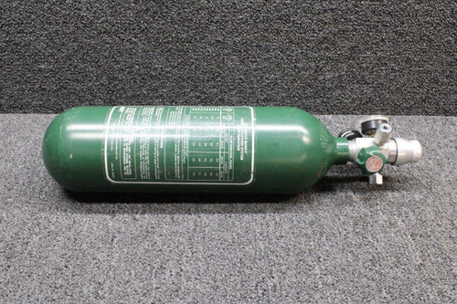 scott 25200 Cessna 182 P/Q Scott Oxygen Bottle Assembly W/ Regulator and Indicator Steel PPP