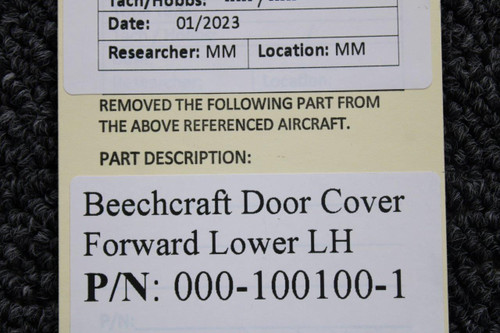 000-100100-1 Beechcraft Jack Pad Cover Lower Forward LH