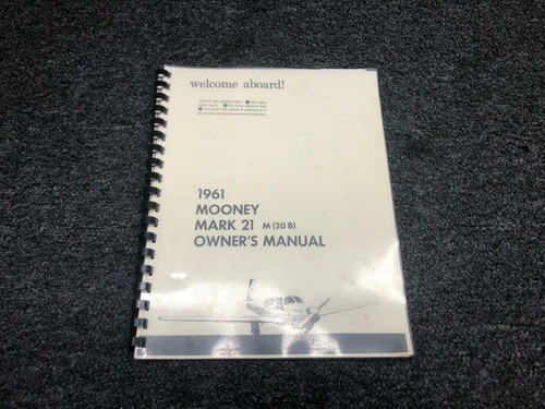 1961 Mooney M20B Owner's Manual BAS Part Sales | Airplane Parts