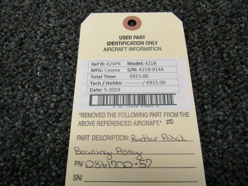 0861700-57 (Use: 0861700-200) Cessna 421B Rudder Pedal Bearing Inboard Assembly