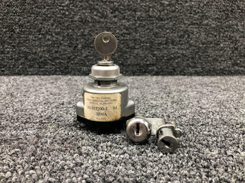Teledyne 10-357200-1 Beechcraft H35 Teledyne Ignition Switch and Lock Set W/ Key 12V