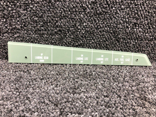 Beechcraft 35-324137 Beechcraft Placard Instrument Panel NEW OLD STOCK SA