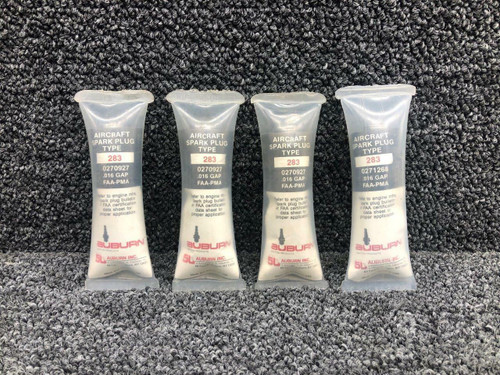 283 Auburn Ignition Products Spark Plug Assembly Set of 4 (NEW OLD STOCK) (SA) BAS Part Sales | Airplane Parts