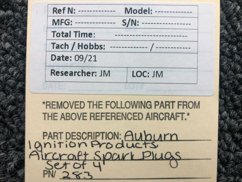 Auburn Ignition Products 283 Auburn Ignition Products Spark Plug Assembly Set of 4 NEW OLD STOCK SA
