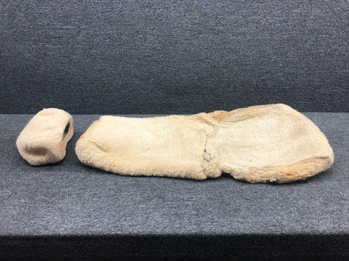 Beechcraft 95-B55 Sheep Skin Seat & Headrest Cover Set BAS Part Sales | Airplane Parts