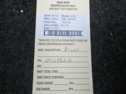 0711852-2 Cessna A185F Plate