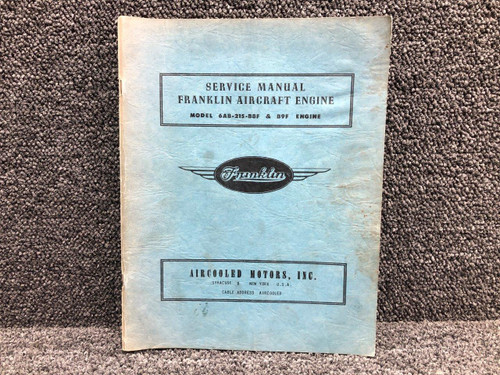 1947 Aircooled Motors Franklin Engine Service Manual B9F & 6A8-215-B8F
