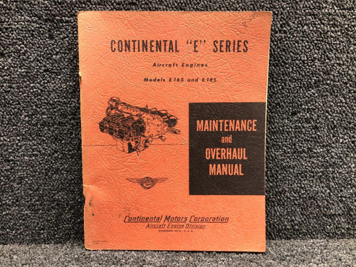 A-E60 1949 Continental E Series E165 / E185 Maintenance & Overhaul Manual