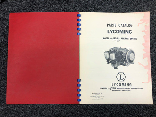1955 Lycoming O-290-D2 Parts Catalog BAS Part Sales | Airplane Parts