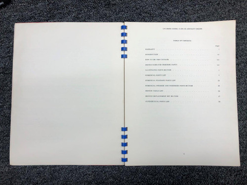1955 Lycoming O-290-D2 Parts Catalog