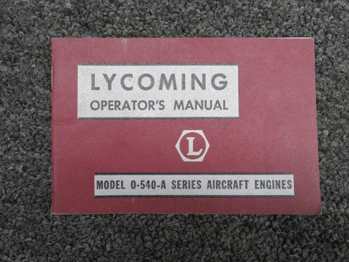 60299-9 Lycoming O-540-A Operators Manual