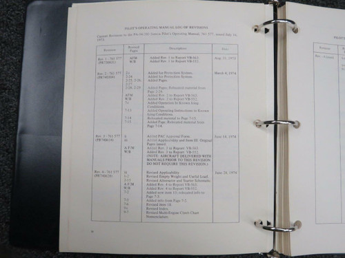 Piper 1973 Piper Seneca Informational Manual