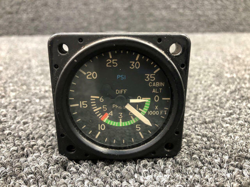 3000-010/ C668516-0101 United Instruments Cabin Altitude Differential Pressure Indicator BAS Part Sales | Airplane Parts