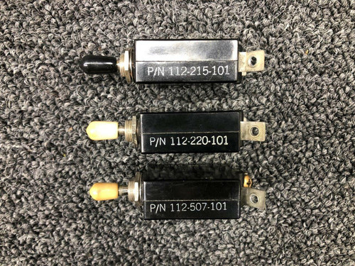 112-205-101 / AN3027-3 / W31-X2M1G-50 Toggle Switch Set | Used Airplane Parts