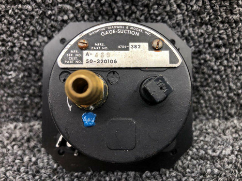 Manning Maxwell Moore 6704-382 ALT 50-320106 Manning Maxell and Moore Suction Gauge