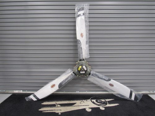 PHC-J3YF-1RF Hartzell 3 Blade Propeller W/ Log (OVERHAULED W/ 8130)