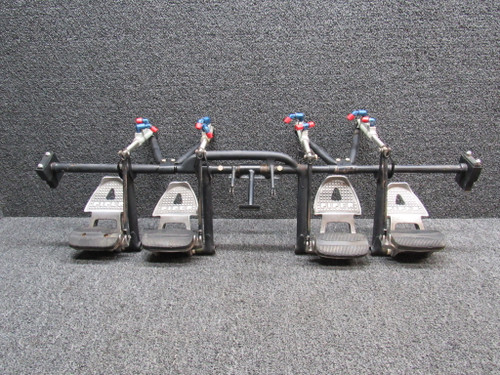 67180-004 / 17000 Piper PA28R-200 Rudder Pedal Assembly W/ Dual Toe Brakes