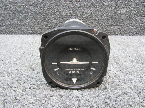 Brittain Industries 1677 Brittain TC100-12 Gyroscopic Rate of Turn Indicator Volts 14