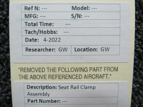 Does Not Apply Seat Rail Clamp and Ring Assembly M22