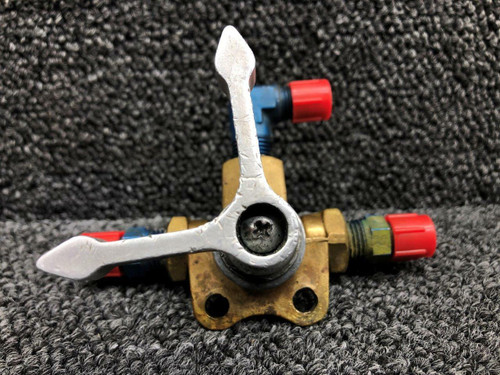 11383-004 (USE: 764-295) Piper PA24-180 Fuel Valve Assembly W/ Handle BAS Part Sales | Airplane Parts