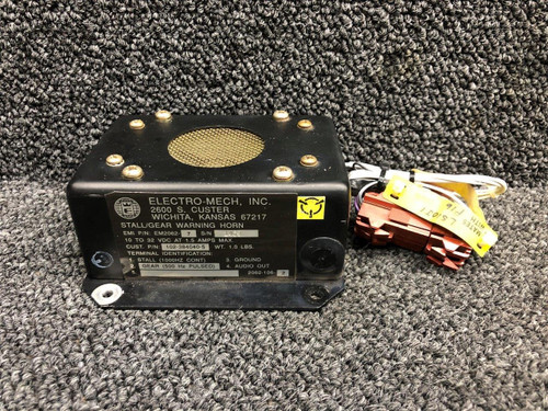 Electro-Mech EM2062-7 ALT 102-384040-5 Electro-Mech Stall / Gear Warning Horn 10-32V