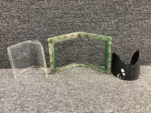 Beechcraft Parts 35-115210-10 / 35-115136-2 Beech 35 Wing Landing Light Frame LH W/ Lens