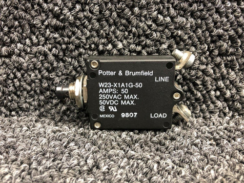 Potter and Brumfield W23-X1A1G-50 Potter and Brumfield Push Breaker Amp Switch 250V, 50A