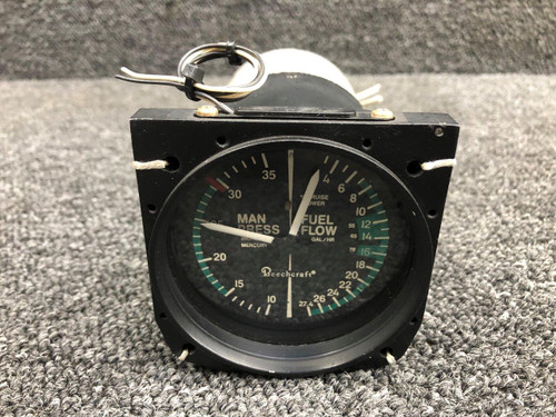 651035-1113 (ALT: 36-380070-3) Aerosonic Manifold Pressure & Fuel Flow Indicator BAS Part Sales | Airplane Parts
