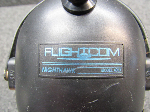 4DLX Flightcom Nighthawk Aviation Headset W/ Microphone