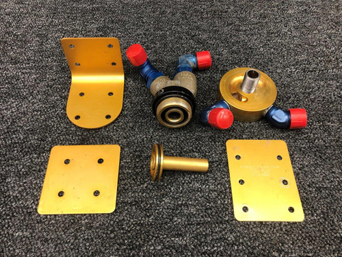 OFB-11, DBL-10 Continental GO-300 Airwolf Oil Filter Adapter Kit W/ Bracket