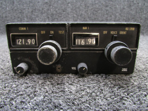 069-1020-00 King Radio KX-170B Nav-Com System with Tray and Mods (14V, Core)