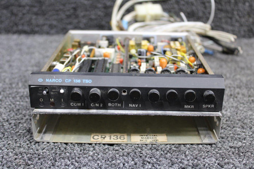 CP-136 Narco Audio Panel & Marker Beacon Receiver Assembly W/ Tray