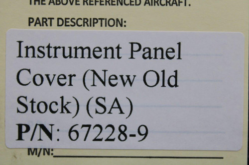 Does Not Apply 67228-9 Instrument Panel Cover (NEW OLD STOCK) (SA) 