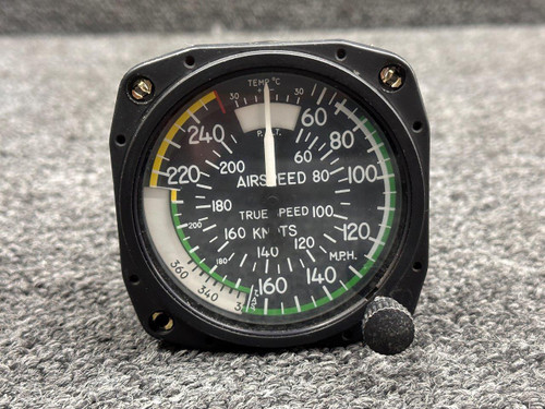 8125 United Instruments True Airspeed Indicator (0-250 Mph, 215 Knots)