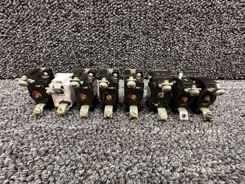 MS24510-5 Klixon, Texas Instruments Circuit Breaker Set of 8 (Amps: 2-20)
