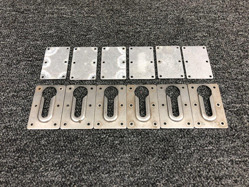 99141-003, 99140-000 Piper PA32RT-300 Seat Attach Plate Set of 6 with Backplate