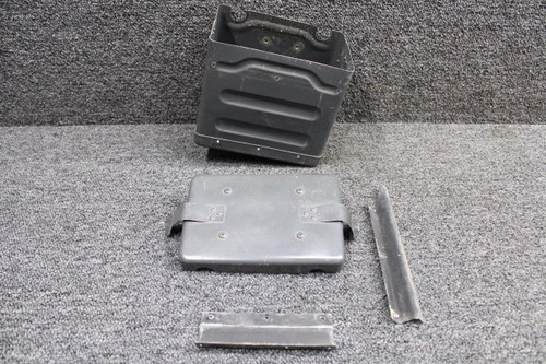 0513011-11 Cessna 172M Battery Box Assembly with Lid and Mounting Brackets