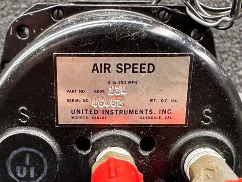 United Instruments 8025-13L United Instruments True Air Speed Indicator (Lighted with 13 Volts) 