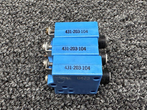 Wood Electric / Mechanical Products 435-205-104 Wood Electric, Potter and Brumfield Push Circuit Breaker (Set of 27) 