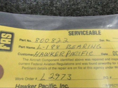 800822 Lockheed L-188 Electra Bearing (Overhauled W/ Yellow Tag) (SA)