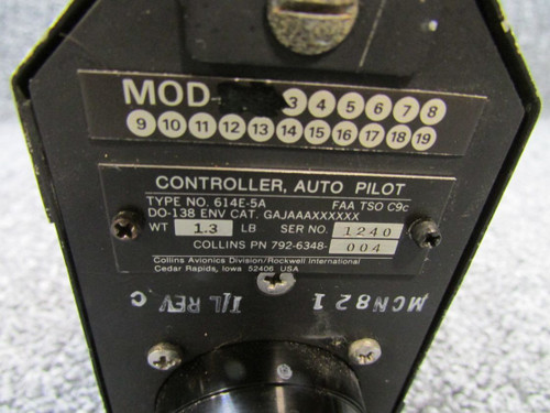 792-6348-004 Collins 614E-5A Auto Pilot Controller Unit has Mods For Sale