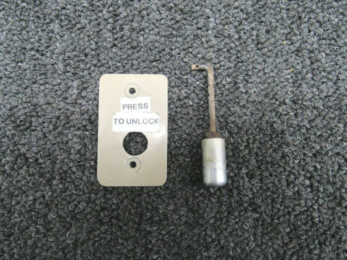 43064-000 / 43067-000 Piper PA31-310 Safety Door Latch Pin w/ Placard BAS Part Sales | Airplane Parts