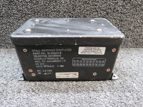 SLZ9925B (Alt: 45AS86807-17) Teledyne Stall Warning Computer (Volts:28)