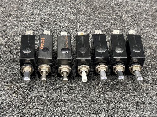 CB-3105C, CB-3110C Potter & Brumfield, Wood Electric Rocker Switches (Set of 7)