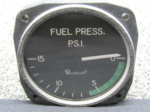 6040-F6 United Instruments Fuel Pressure Indicator, 0-15 PSI